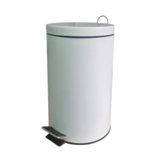 Cesto Tacho Basura 20 Lts Acero Inoxidable Pedal Cocina Casa Blanco - comprar online