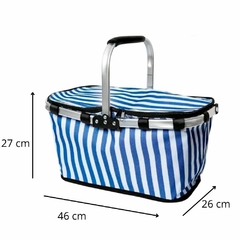 CANASTA TERMICA 32 LT PLEGABLE RAYADA - Kiluga