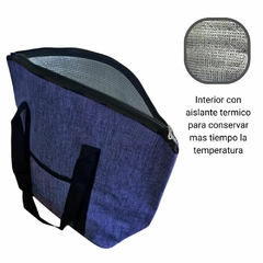 Lunchera Bolso Térmico Conservador tela Azul - tienda online