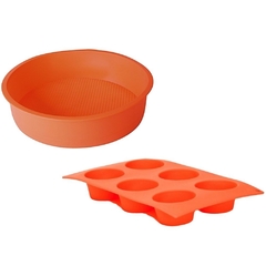 Nouvelle Cuisine - Set x 2 Moldes Silicona Naranja