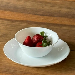 Set Ensaladera + 6 Bowls Vidrio Templado Blanco - comprar online