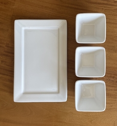 CUADRADO BLANCO - SET COPETIN PORCELANA OXFORD en internet