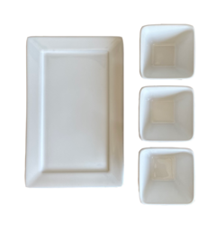 CUADRADO BLANCO - SET COPETIN PORCELANA OXFORD