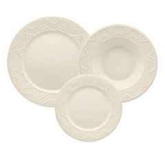 SERENA CREAM - JUEGO DE VAJILLA X 12 PIEZAS OXFORD
