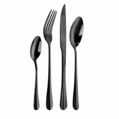 NEW YORK BLACK - JUEGO DE CUBIERTOS 24 PIEZAS LARHAUS