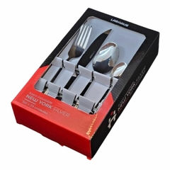 NEW YORK SILVER - JUEGO DE CUBIERTOS 24 PZAS LARHAUS - tienda online