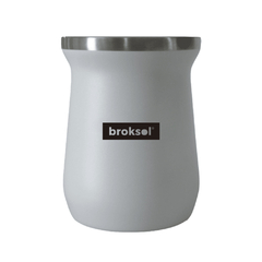Mate térmico de acero inox. Blanco
