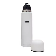 Termo de acero inoxidable blanco de 1 litro