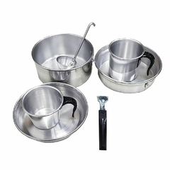 Marmitas aluminio 2 personas+bolso - 8 piezas - comprar online