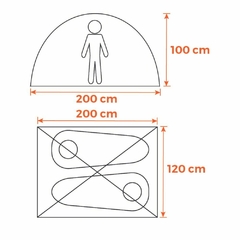 Carpa iglu 2 personas naranja en internet