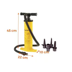 Inflador doble acción 2000 CC, 3 adaptadores - Infla y desinfla - comprar online