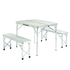 Mesa plegable con bancos