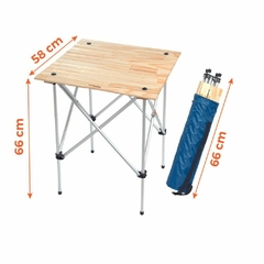 Mesa plegable con tapa de madera enrollable 58X58X65 en internet