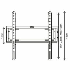 Soporte TV con inclinación de 32" a 60" en internet