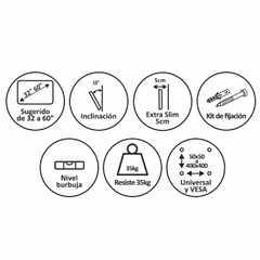 Soporte TV con inclinación de 32" a 60" - tienda online