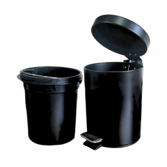 Cesto Tacho Basura 3 Lts Acero Inoxidable Pedal Baño Oficina Negro en internet