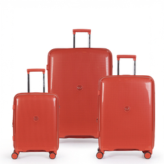 Set x 3 Valijas Carry on Mediana Grande Urbano Rígidas Expandible Rojas