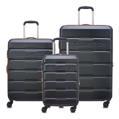SET 3 VALIJAS EXPAND SECURITECH CITADEL DELSEY RIGIDA NEGRO