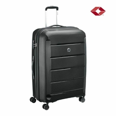 VALIJA GRANDE DELSEY BINALONG RIGIDA 4 RUEDAS 360 NEGRO TSA