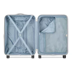 VALIJA CABINA CARRY ON DELSEY LAGOS RIGIDA 4 RUEDAS 360 GRIS - comprar online
