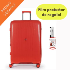 Valija Grande Rígida Expandible con candado incorporado roja - comprar online