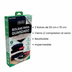 Set accesorios para el viajero - bolsas al vacío, candado, balanza, envases silicona, film. - Kiluga