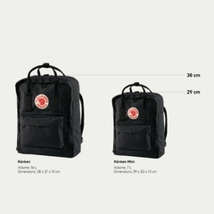 Mochila Kanken Original Mini 7L Fjallraven Lisa Negro - tienda online