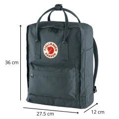 Mochila Kanken Original Classic 16L Fjallraven Gris Grafito - Kiluga