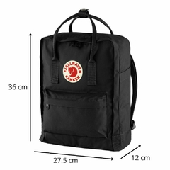 Mochila Kanken Original Classic 16L Fjallraven Lisa Negro - Kiluga