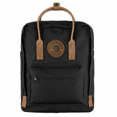 Mochila Kanken Original N2 16L Negro Con Cuero Marron - comprar online