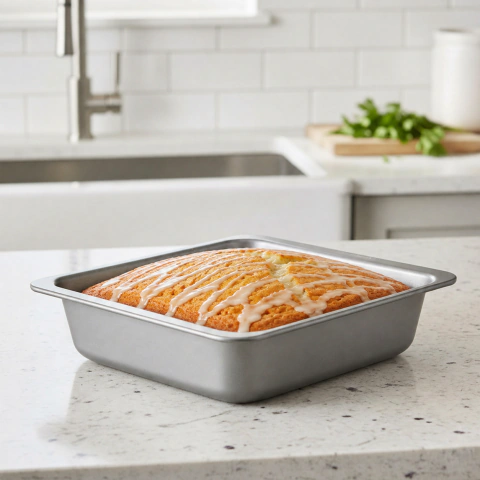 Molde Torta Cuadrado 20cm Antiadherente Fuente Horno Asadera
