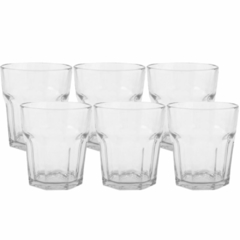 SET X6 VASOS BAJOS FACETADOS 350cc - DURAX