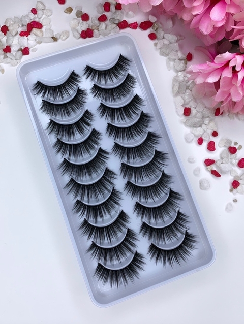 Cílios postiços 6D-08, 10 pares