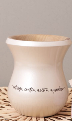 Cuia perolizada - Entrego, confio, aceito, agradeço!