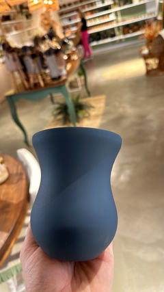 Cuia Madeira - azul escuro - comprar online
