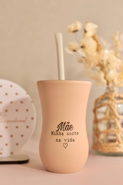 Cuia Madeira Mãe - caramelo fosco