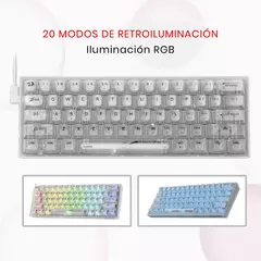 Teclado Gamer Redragon Fizz Rgb K617ct Transparente en internet