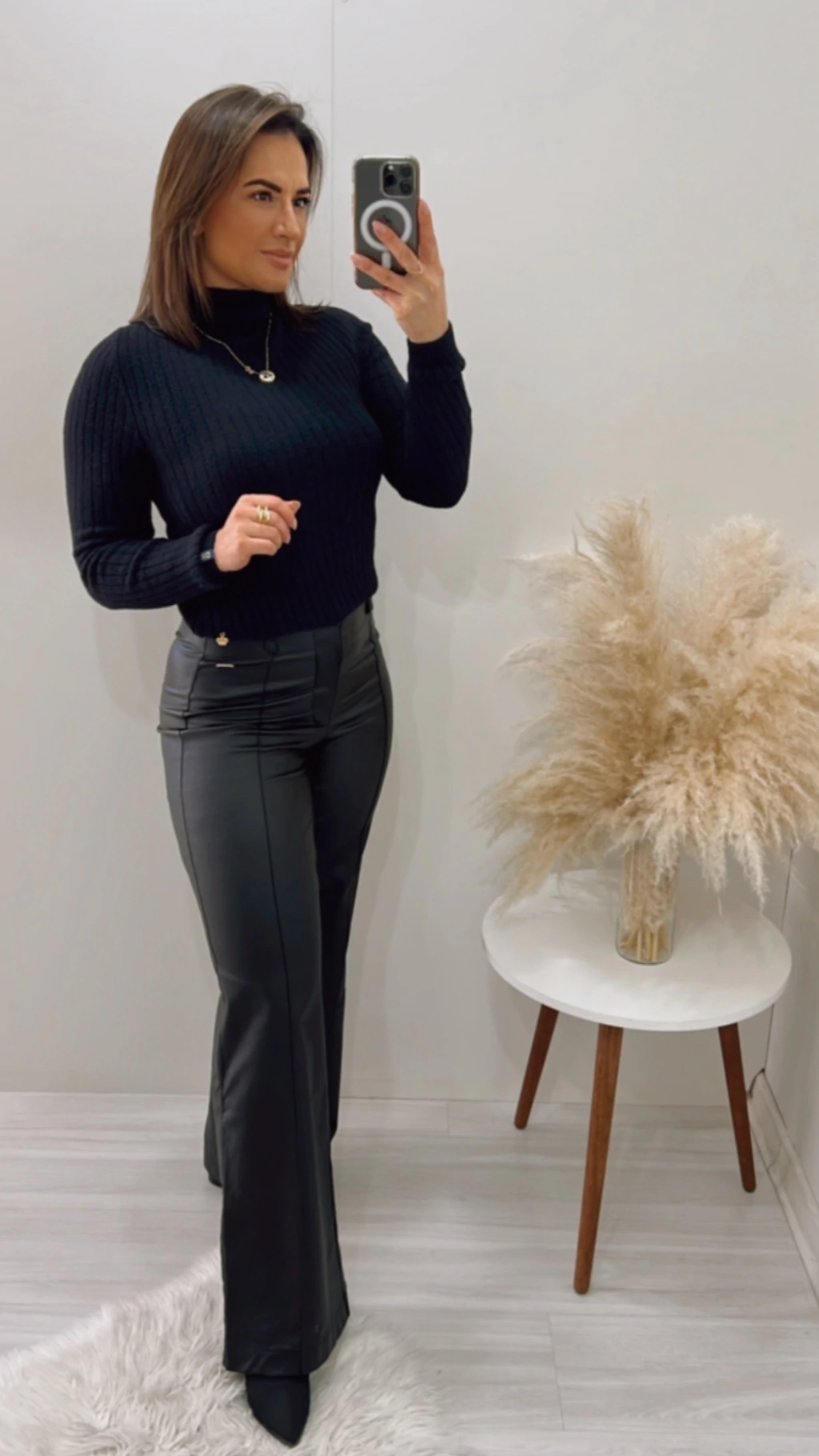 Blusa Abenção Canelada De Fio Pluma - 10548 Preto