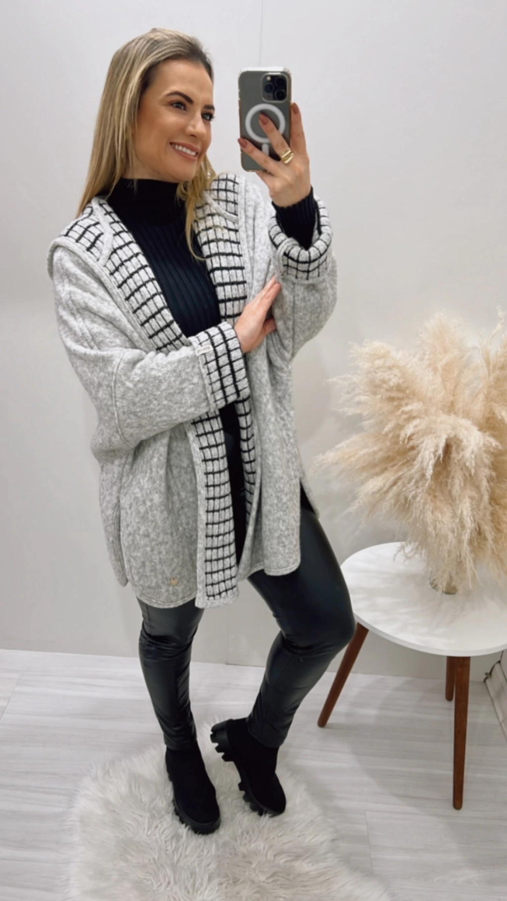 Casaco Biamar Oversized Reversível - 11843 Cinza