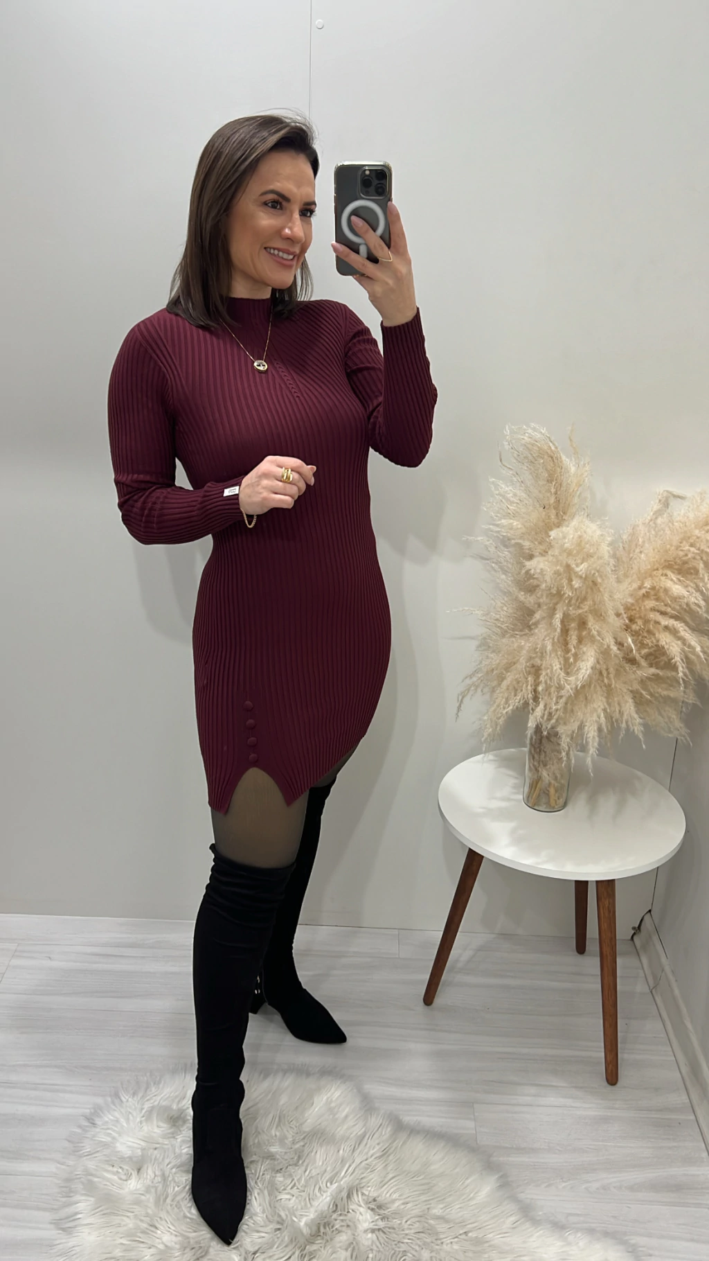 Vestido Abenção - 11706 Bordô