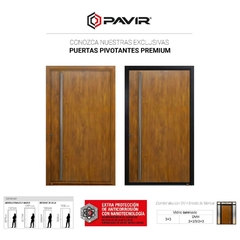 Pivotante Roble Perfileria Negra 100 x 200 - comprar online