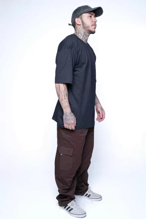 CALÇA CARGO SARJA MARROM