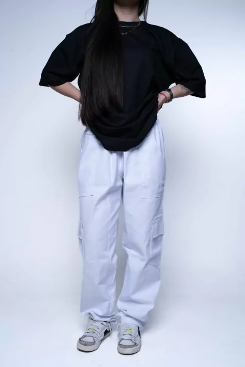 CALÇA CARGO BRANCA