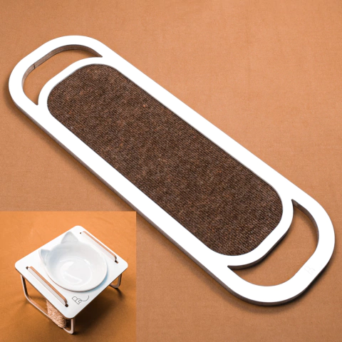 KIT - 2 Comedouros Unitários + Arranhador Clean