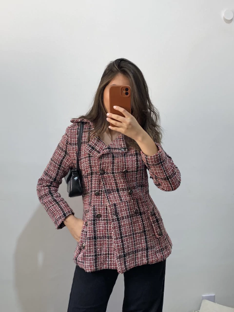 Blazer alongado tweed P