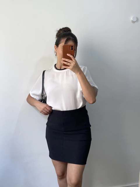 Saia preta alfaiataria M (40)