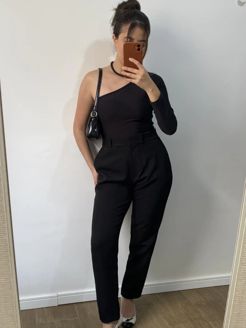 Calça alfaiataria cintura alta M 40