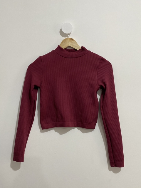 Cropped canelado macio P