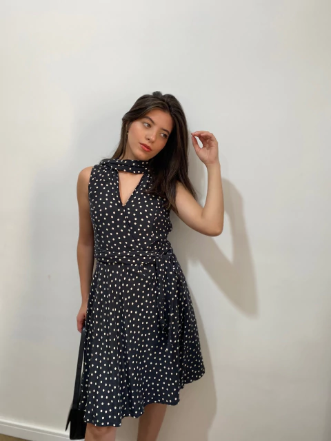 Vestido poá INC 100%SEDA P (36) - comprar online