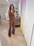 Calça Feminina Alfaiataria Paula Flare - Marrom - loja online